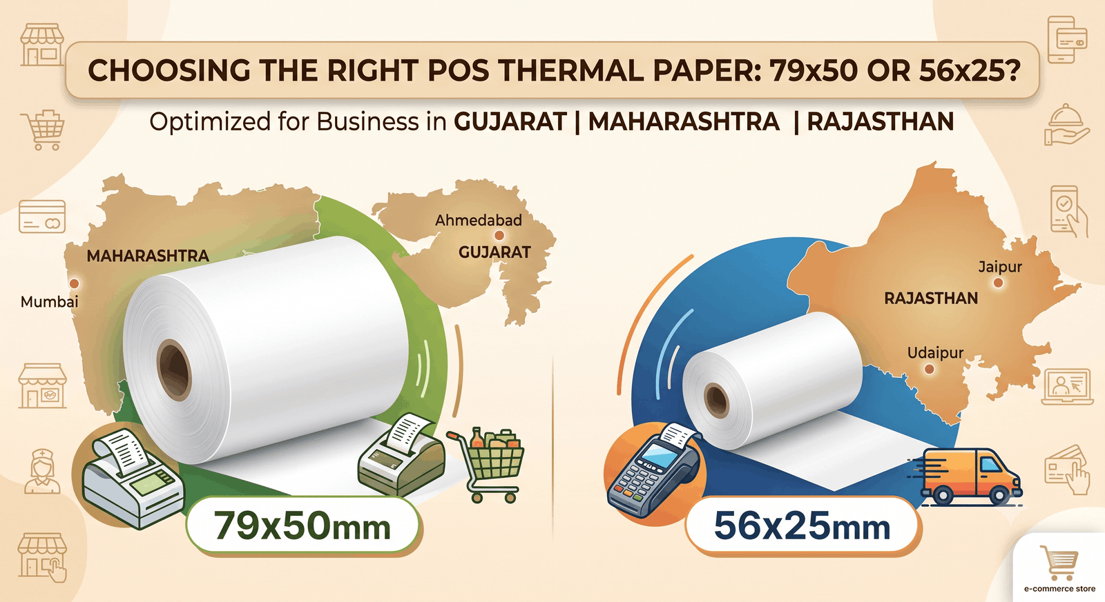 The Ultimate POS Thermal Paper Roll Guide: Choosing Between 79x50 and 56x25 for Your Business